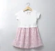 Girls Knit Yoke Dress - Pink