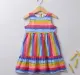 Girls Printed Sleeveless Dress - Multi