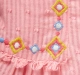 Girls Sleeveless Embroidered Top - Peach