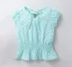 Girls Schiffly Peasant Top - Blue