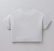 Girls Crop Printed Tee - Grey