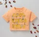 Girls Crop Graphic Tee - Orange