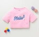 Girls Cropped Tee - Pink