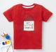 Unisex Patch Print Tee - Red