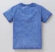Unisex Overdyed Foil Print Tee - Blue