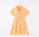 Girls Lapel Collar Dress