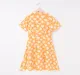 Girls Lapel Collar Dress