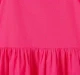 Girls Pink Puff Sleeves Tier Dress