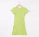 Girls Buttoned Rib Dress
