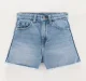 Girls High Waist Shorts - Light Wash