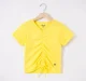 Girls Yellow Ruching T-Shirt