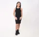 Girls Black Rib Dress