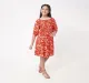 Girls Floral Printed Dress - Pink