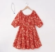 Girls Floral Printed Dress - Pink