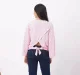 Girls Striped Lace Top