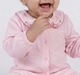 Girls Pink Seersucker Peter Pan Collar Top and Shorts Co-ord Set