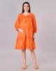 Maternity Clothing  Dress Solid Orange