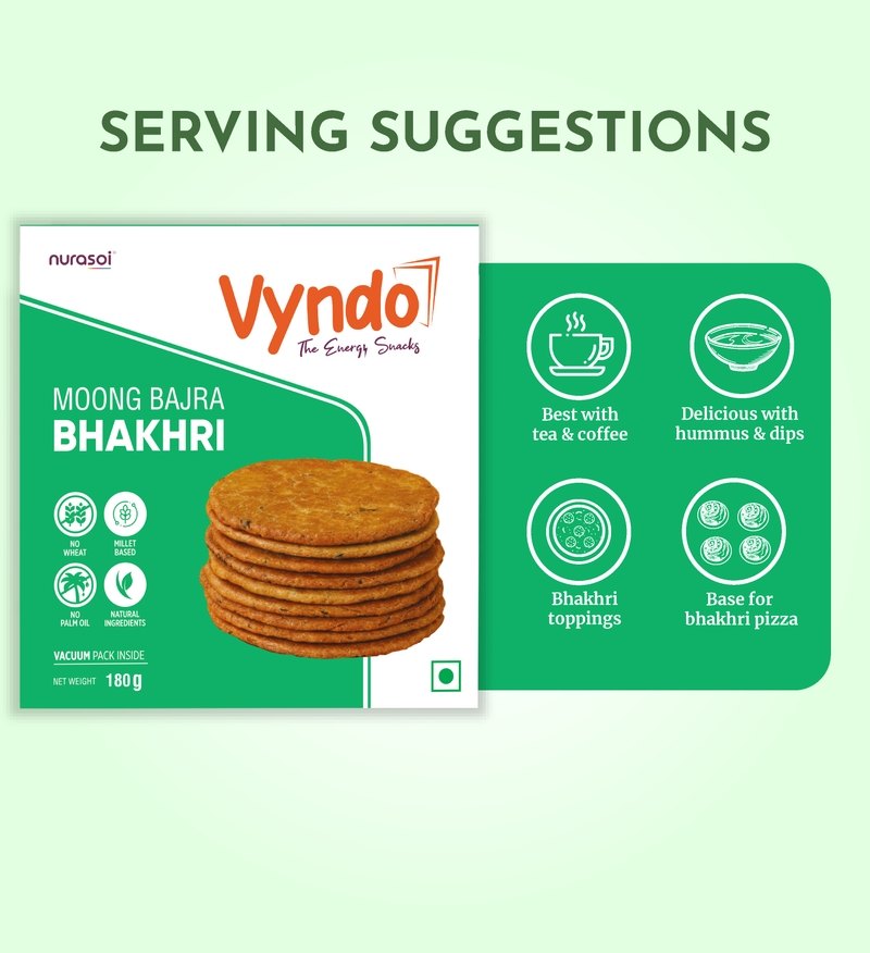 Moong Bajra Bhakhri (180gm )