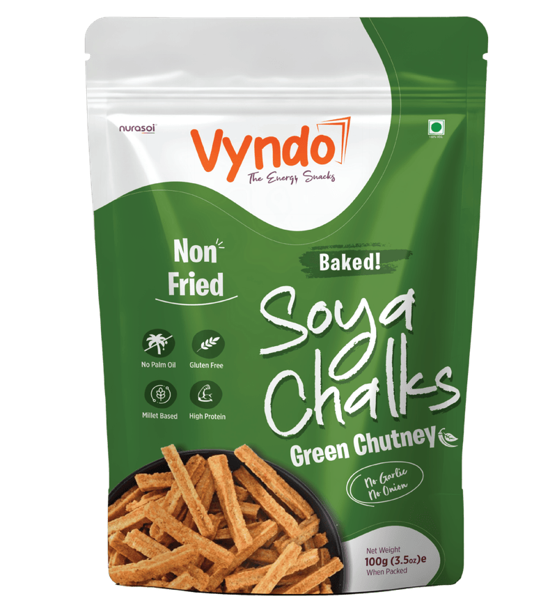 Green Chutney Soya Chalks (Soya Sticks)